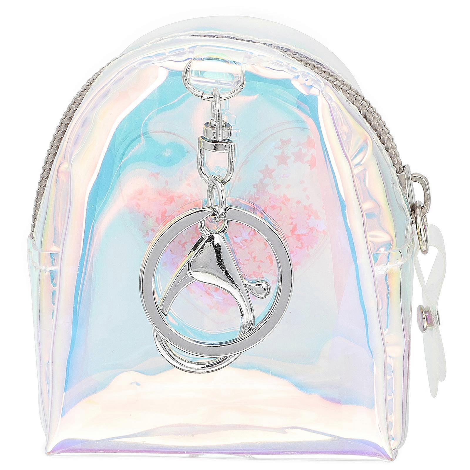 Mini Dazzle Color Earphone Storage Case Miniature Dazzling Coin Purse Key Ring