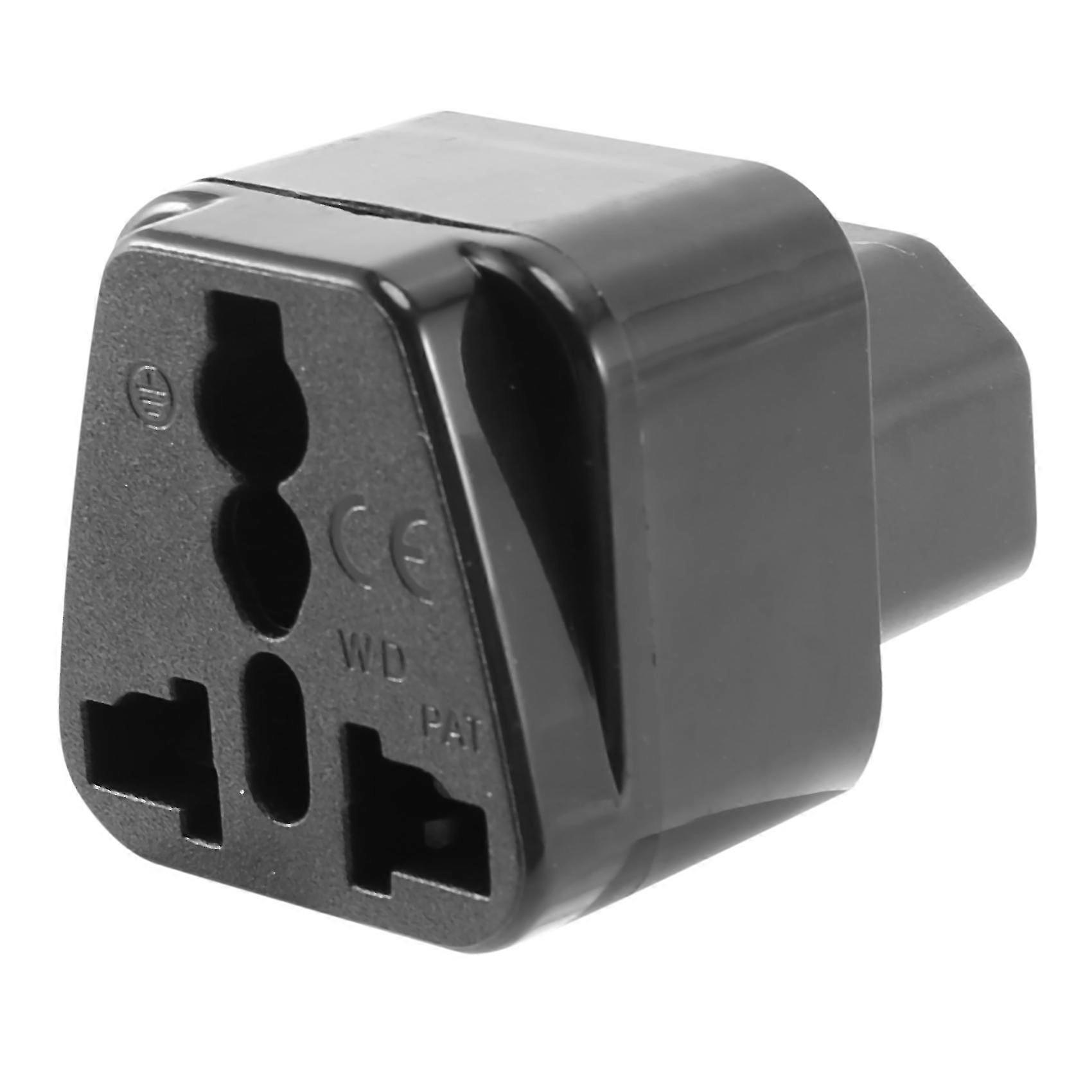 Iec 320 C14 To Universal Female Power Adapter Ac Power Plug Connector, Black