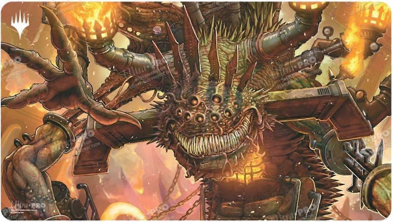 MTG Duskmourn Playmat Mythic Cycle Red