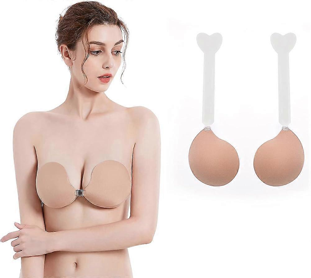 Women's Adhesive Bra. Strapless Self Adhesive Invisible Push Up Bra Reusable