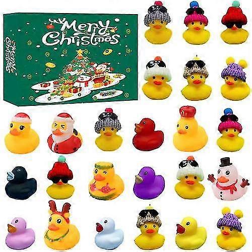 2023 Christmas Advent Calendar Blind Box Gift 24 Grids Rubber Ducks -c168