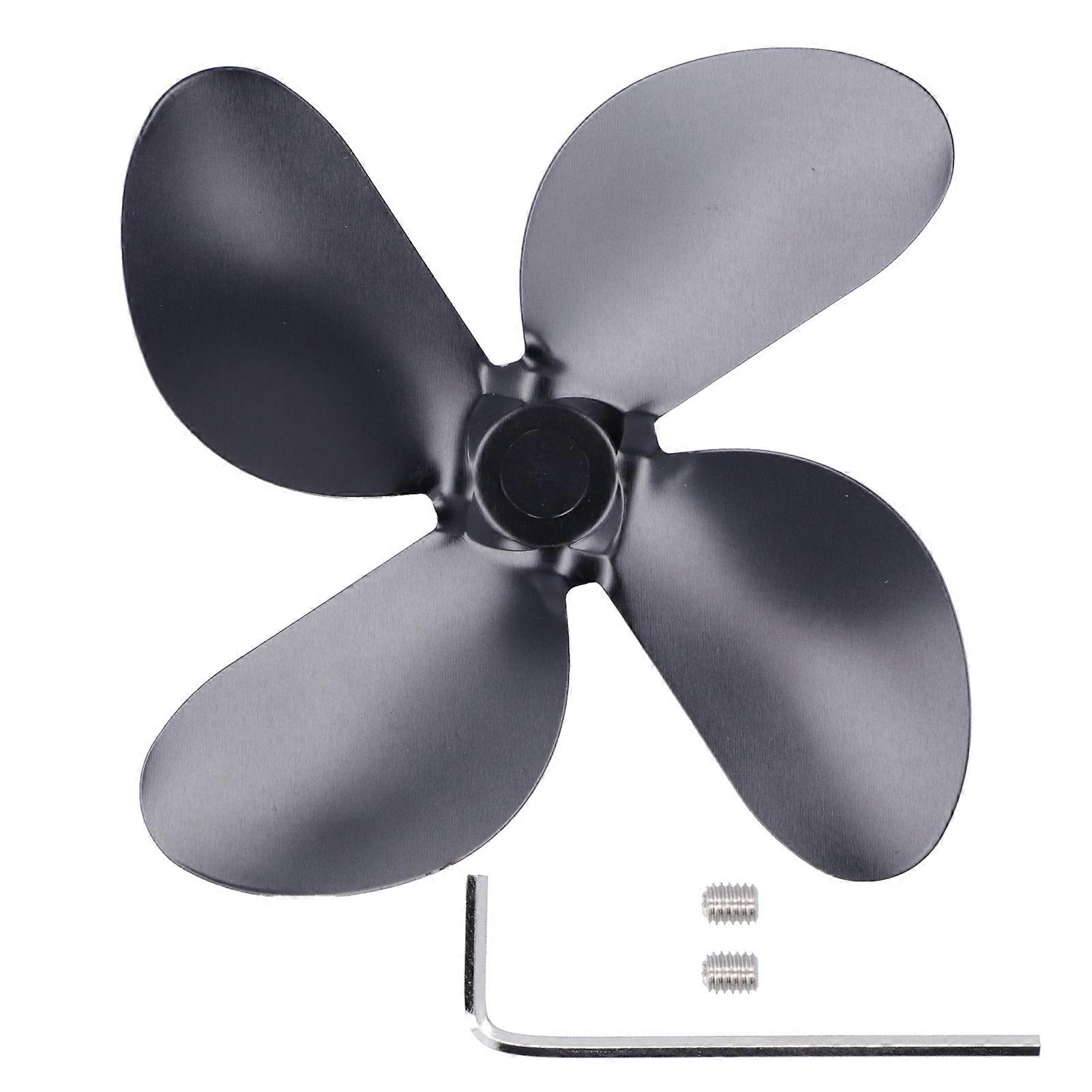 Vifteblad Erstatning Aluminiumslegering Blad Svart Universal komfyr Vifteblad4 Blad