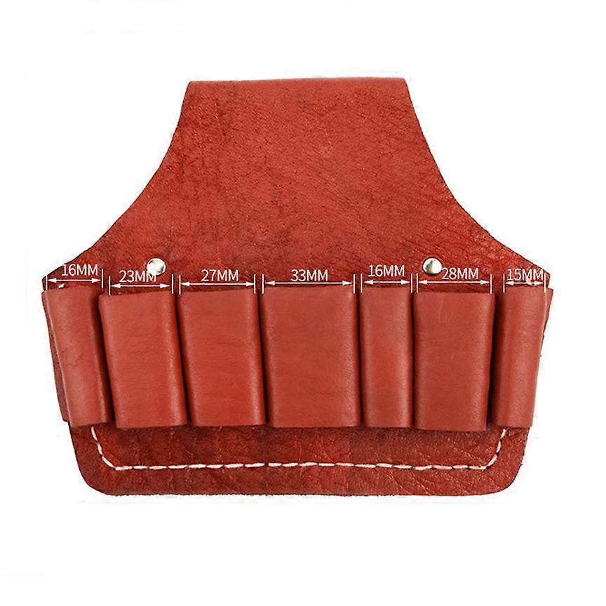 Assorted Color 1pc Electrician Tool Waist Bag Large Capacity Cowhide Tool Bag