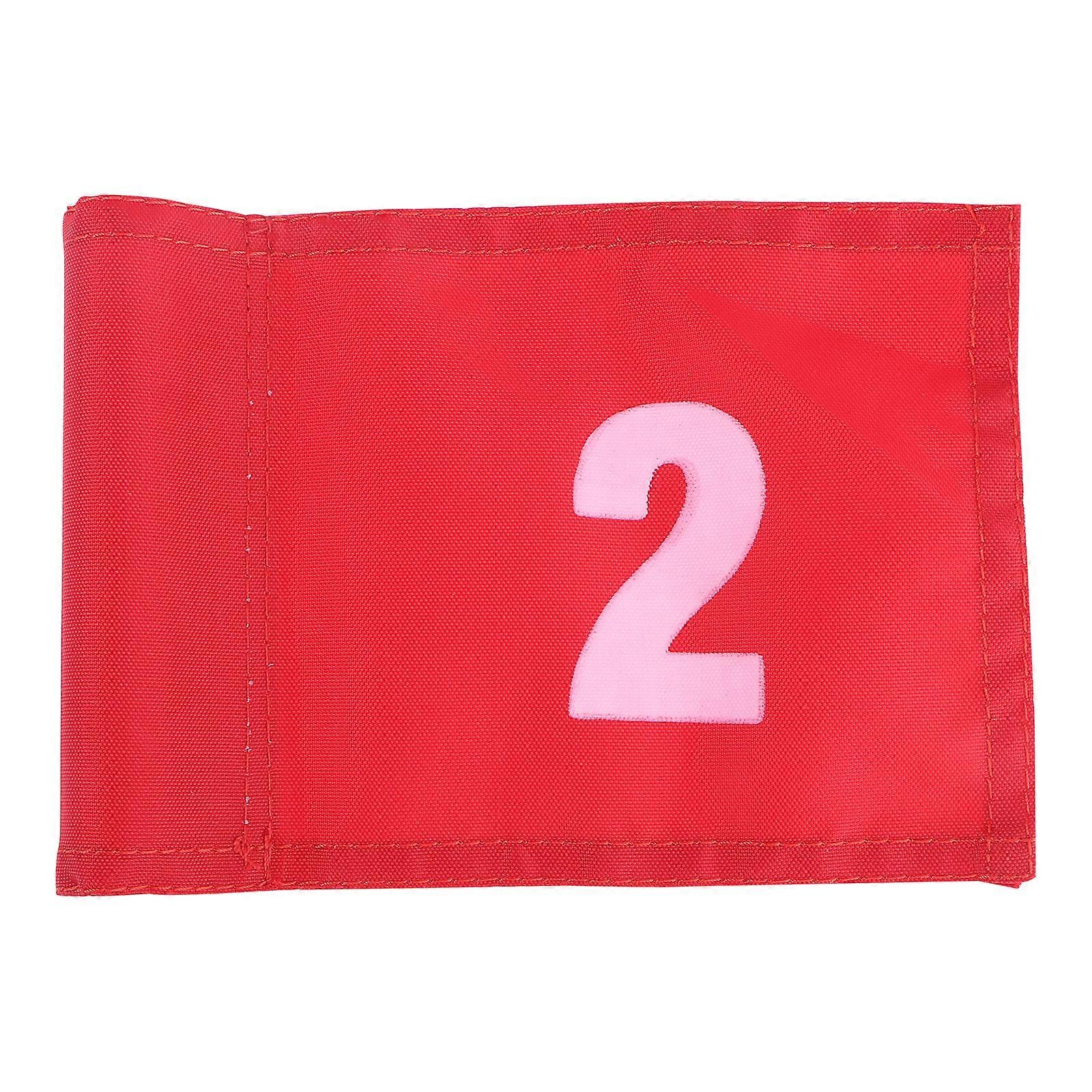 Numbered Flag Putting Green Flag Golfer Training Practice Marker Gear Accessories (Number 2)