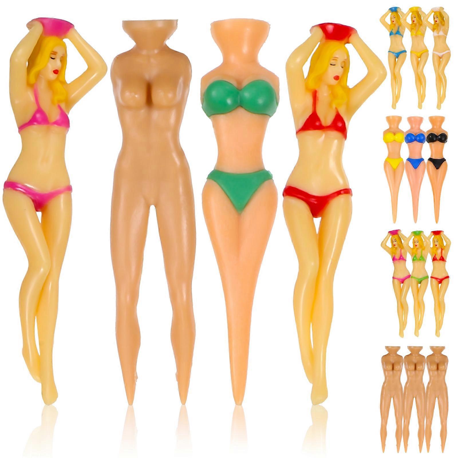 16 قطعة مضحك جولف المحملات السيدات جولف المحملات البلاستيك جولف المحملات عارية النساء جولف المحملات