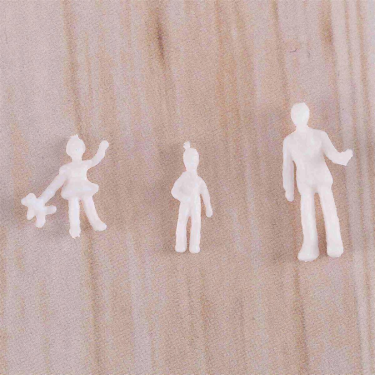 100Pcs HO Scale 1:100 White Model People Unpainted Train Figures