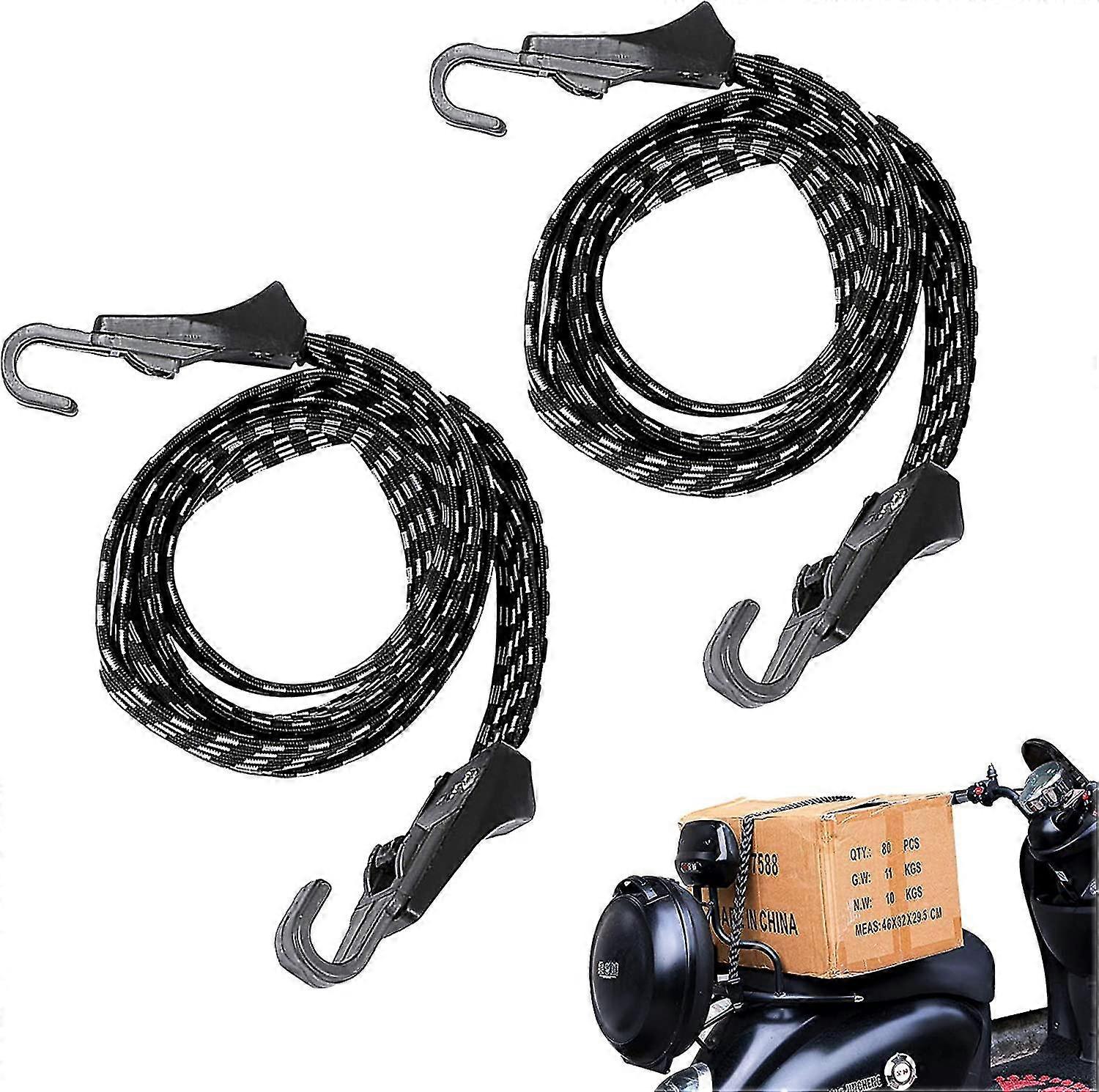 Bike Ratchet S, Lugga Rack Rubber , 2 Pieces 3 In 1 Functal Fixed Bune Cord With Hook (68cm)