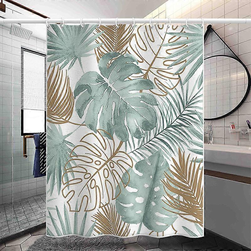 Abstract Turtleback Leaf Waterproof Shower Curtain 180x180cm