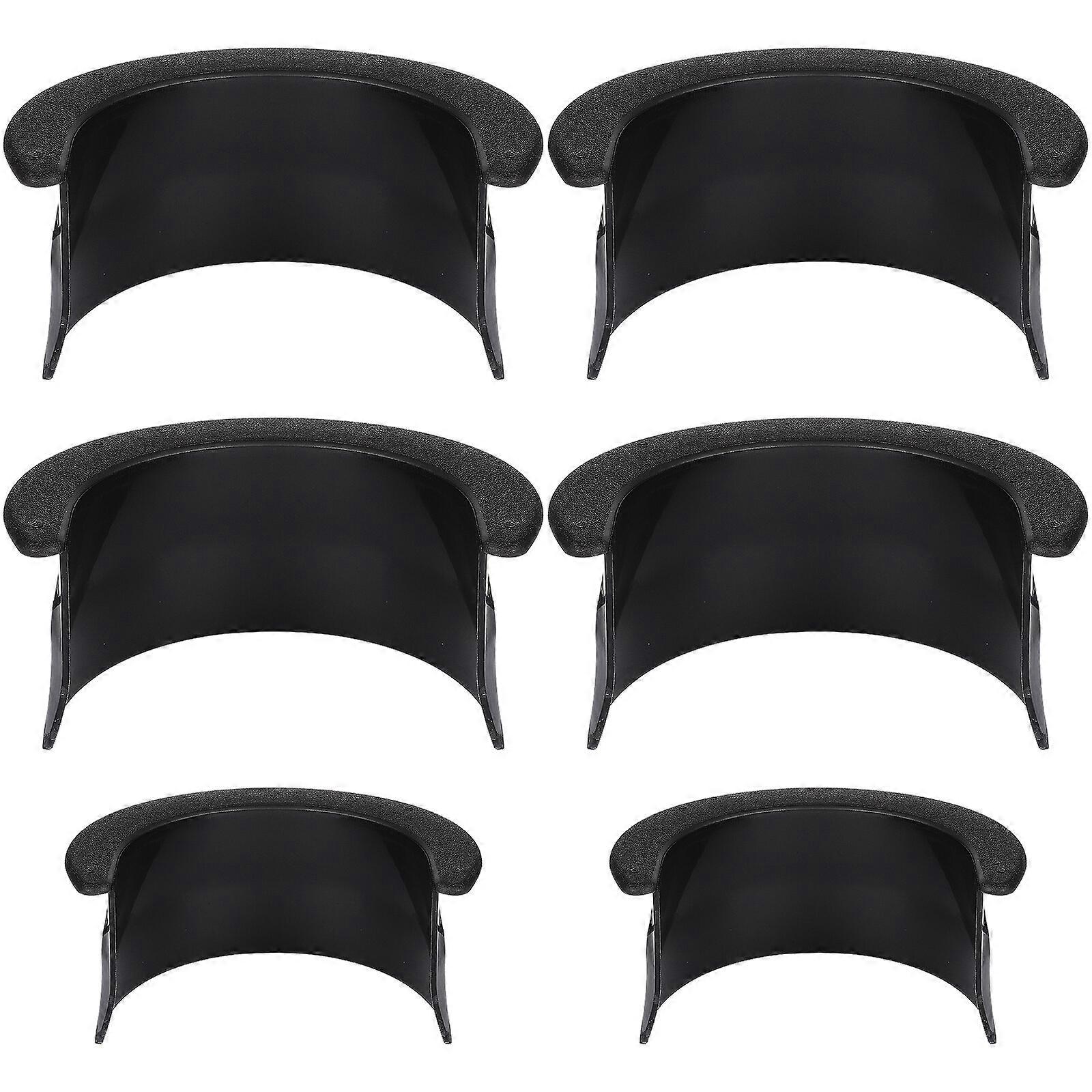 6PCS Plastic Billiards Table Pocket Liner for Pool Table Bar Home 4 Corner 2 Side Black