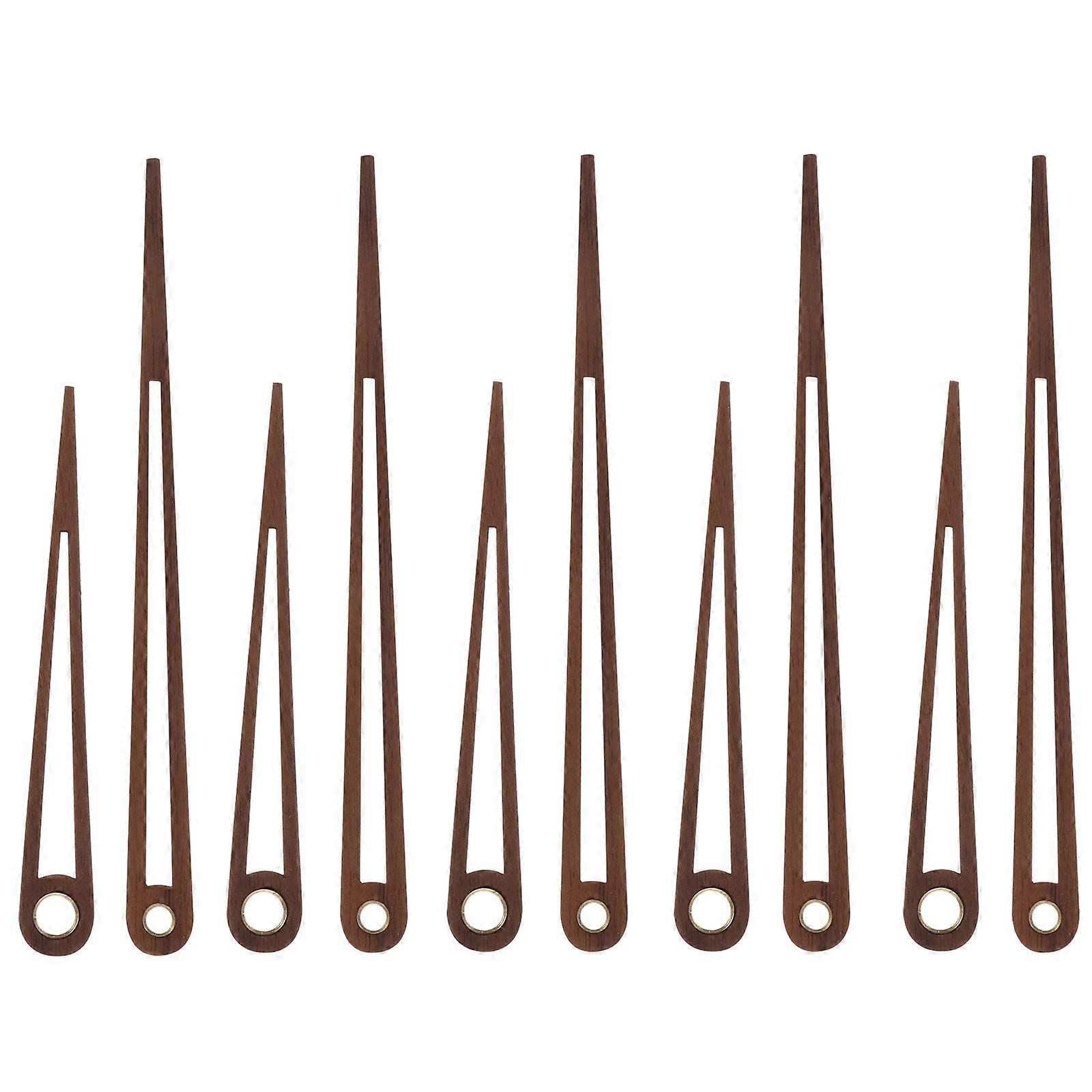 5 Sets of Wood Clock Hands Wooden Clock Pointers Replacement Clock Movement