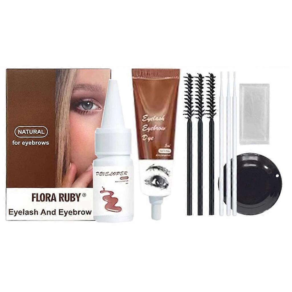 Instant Hair Dying Kit for Lashes and Brows 2 in 1 Eyelash & Eyebrow Tint Kit