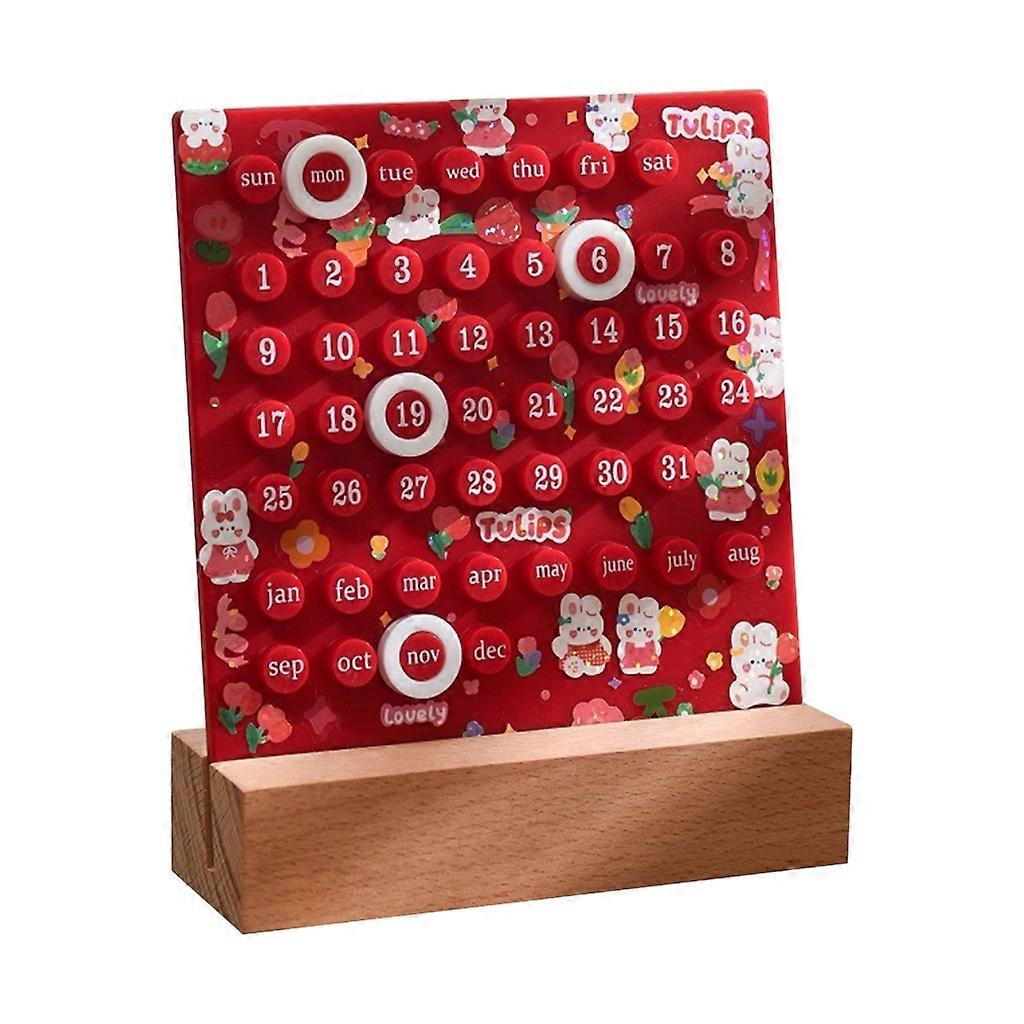 Reusable Handmade Date Record Desk Calendar Home Office Shops Decors Supplies