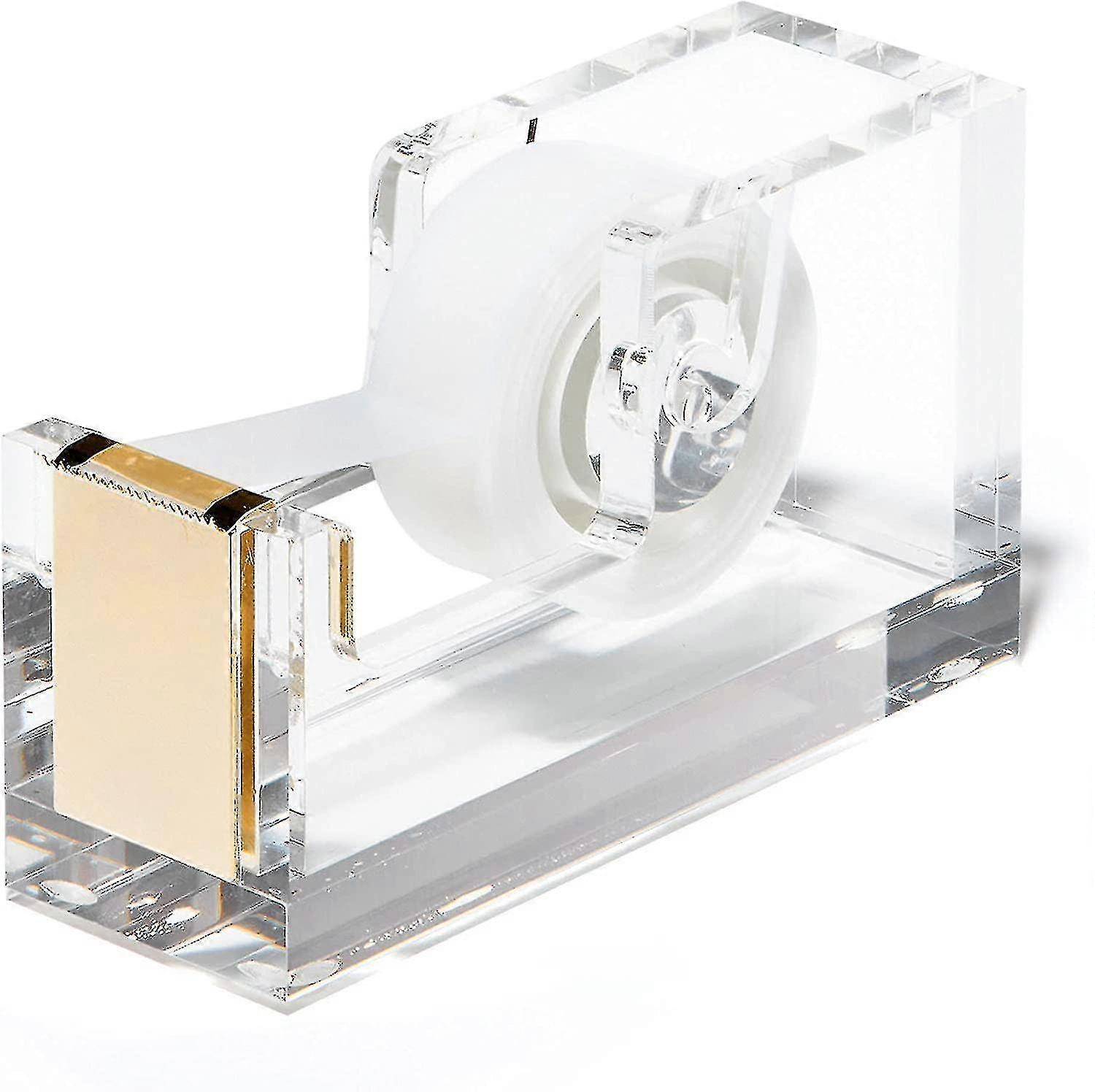 Tape Dispenser - Gold Office Desk Dispenser For Clear Tape