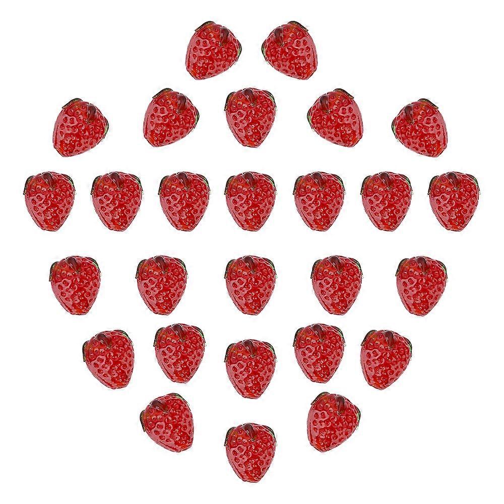 30Pcs Handmade Lampwork Bead 3D Strawberry Dark Red 15x13x12.5mm Hole: 2mm DIY