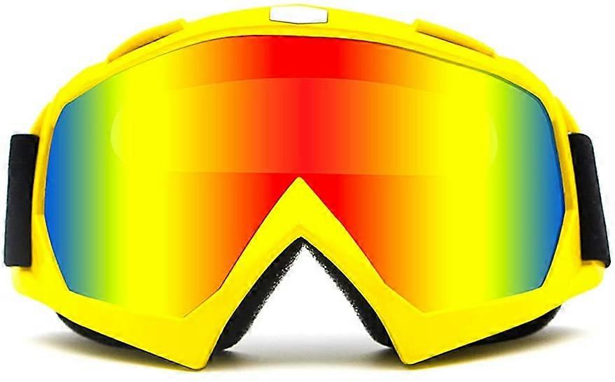 משקפי סקי, משקפי שלג סנובורד לגברים נשים עם עדשה כדורית ניתנת להסרה הגנת UV נגד ערפל (כחול + צבע)