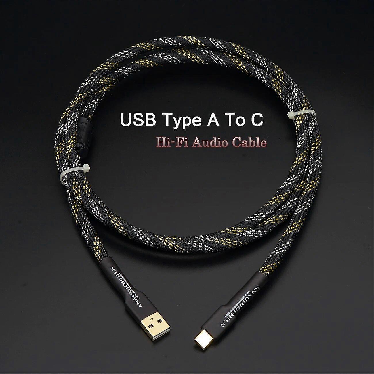 Proferssional HiFi USB A To C Audio Data Cable For DAC PC Mobile Tablet High Quality