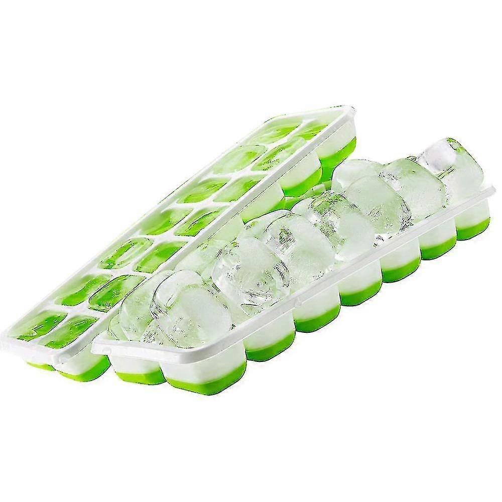 Silicone Ice Tray Summer Ice Box With Lid Ice Cubes 14 Grid Ice