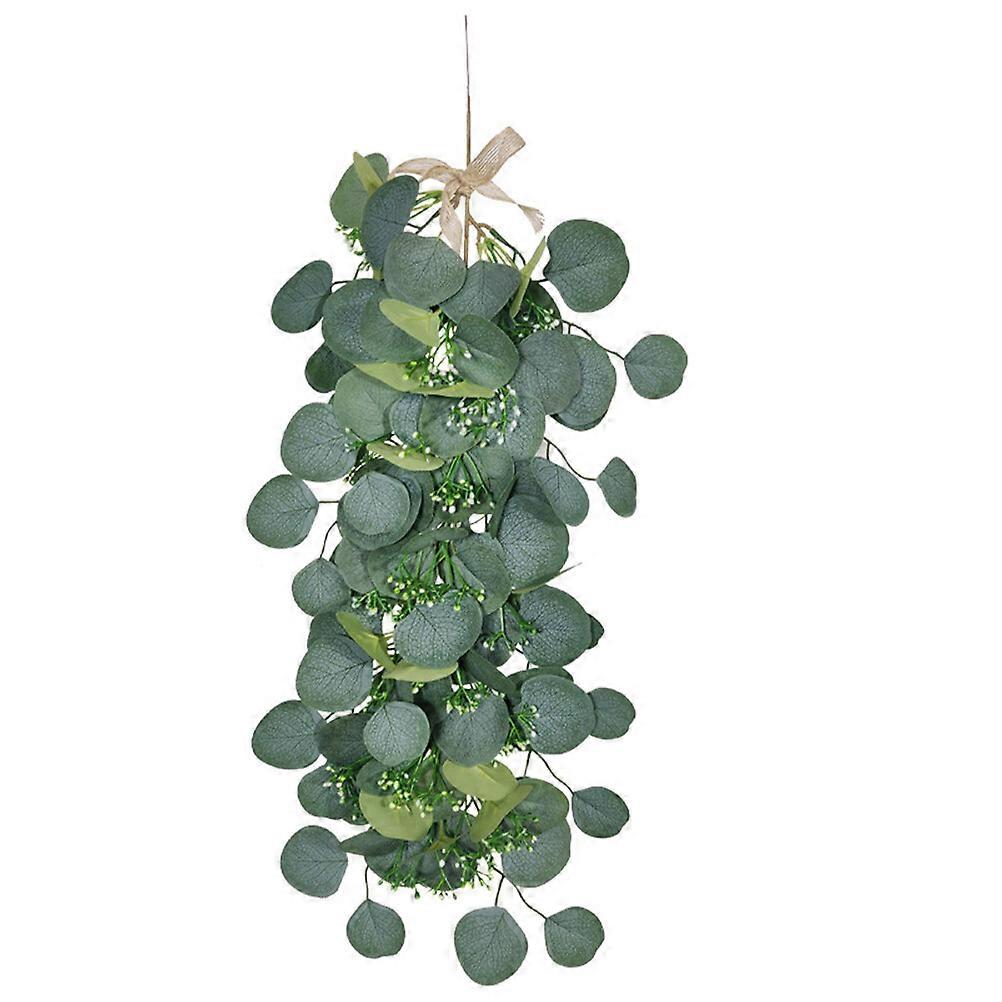 1Pc Simulation Eucalyptus Feuilles Intérieur Ménage Vert Plante Suspendu Décor