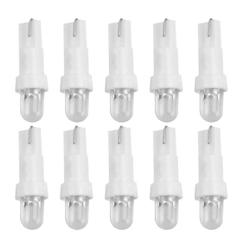 10Pcs/Set 12V T5 LED Car Auto Dashboard Instrument Wedge Panel Light Bulb Lamp
