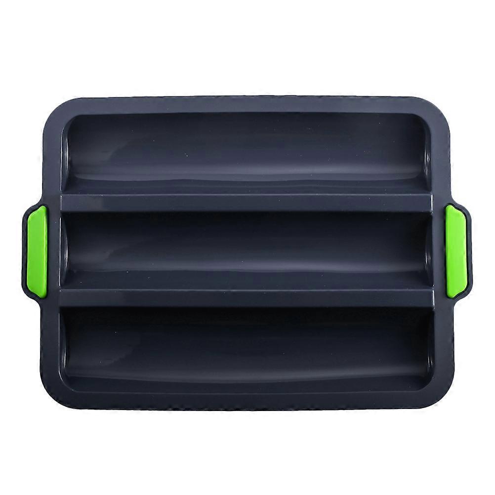 French Three-slots Bread Pan Bread Baking Mold Silicone Food Baking Mold