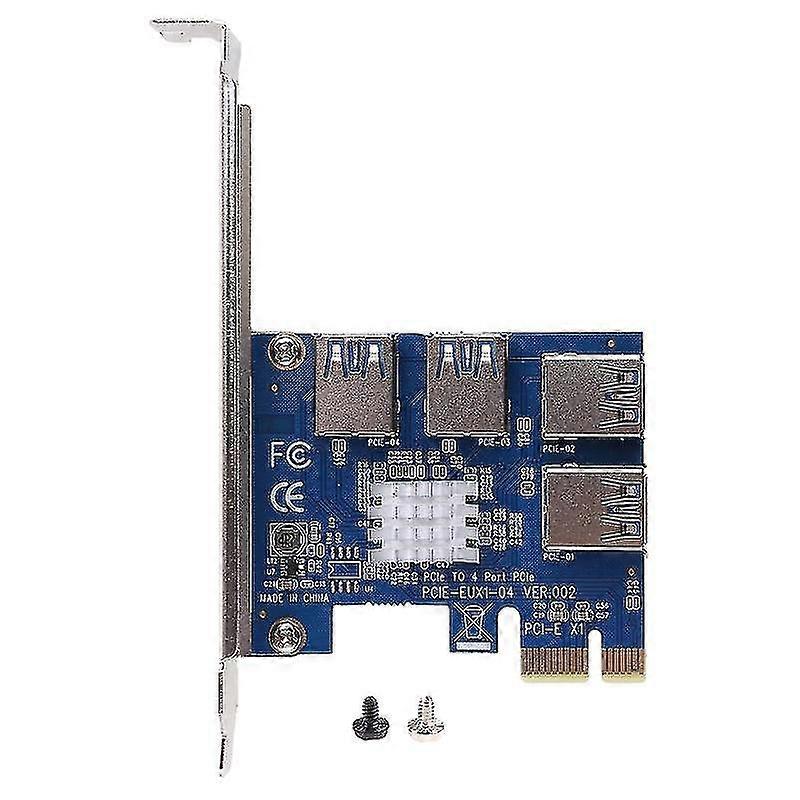 Pci-e Extriser 1 To 4 Usb 3.0 Riser Card Pci-e Adapter Compatible-for Bitcoin Mining