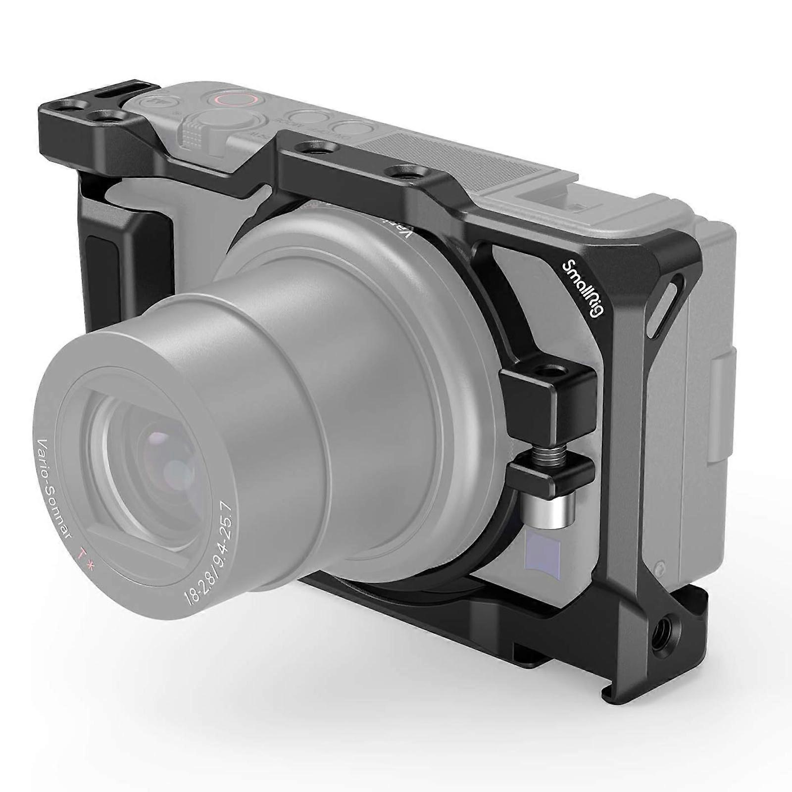 SmallRig Sony ZV-1 II/ZV-1F / ZV-1カメラ用カメラケージ、シリコンゲルグリップ付き、コールドシューマウント