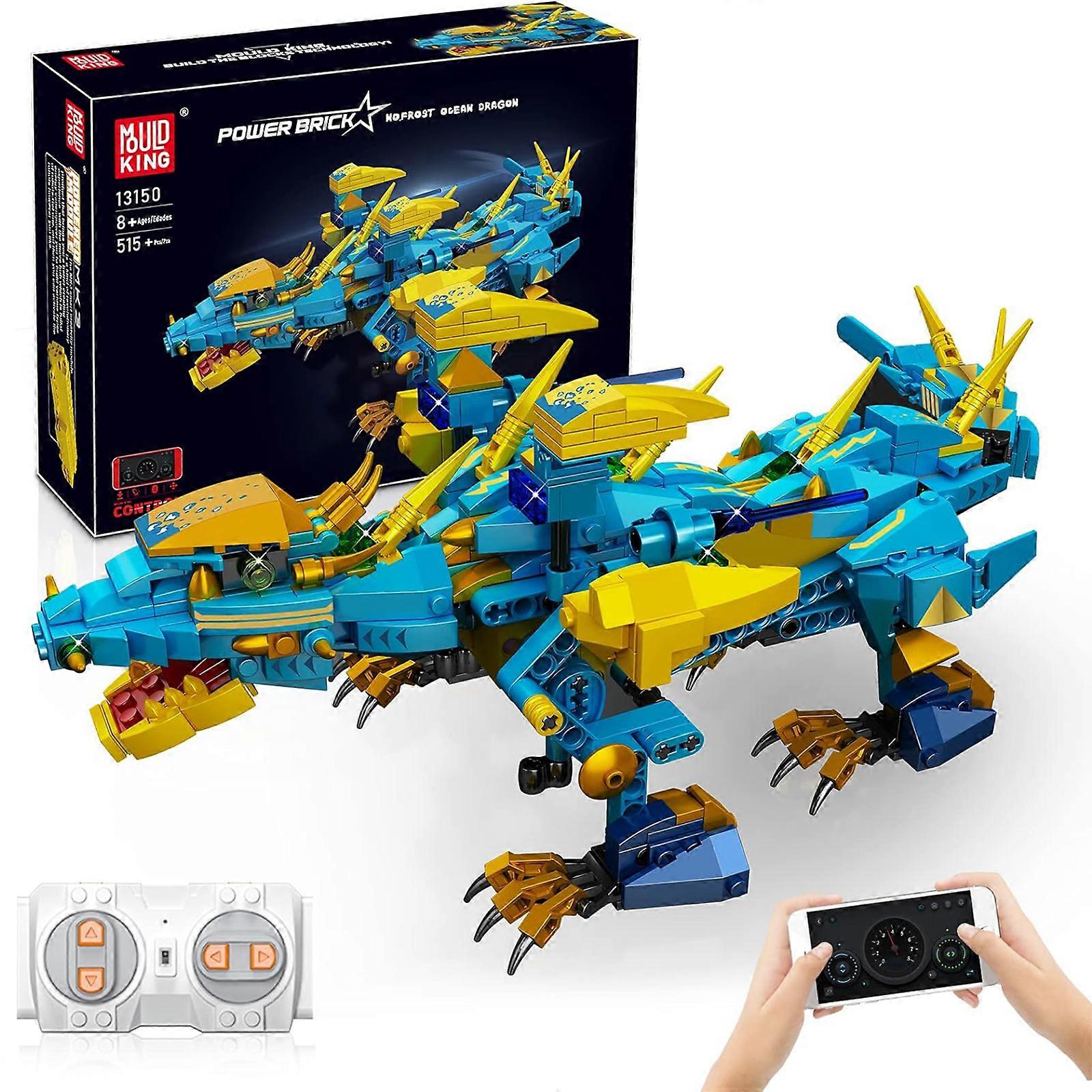 Mould King Dragon Toy Building Sets with RC and APP Control, Building Blocks Toy with Electric Power, STEM Project Educational Building Kit Toys for 8