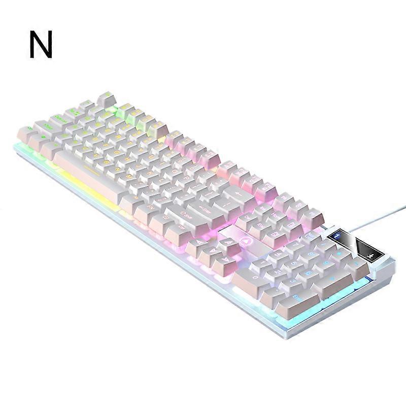 K500 Wired Keyboard Backlight Mechanical Feel Color Matching 104 Keys Computer E-sports Gaming Keyboard for Desktop