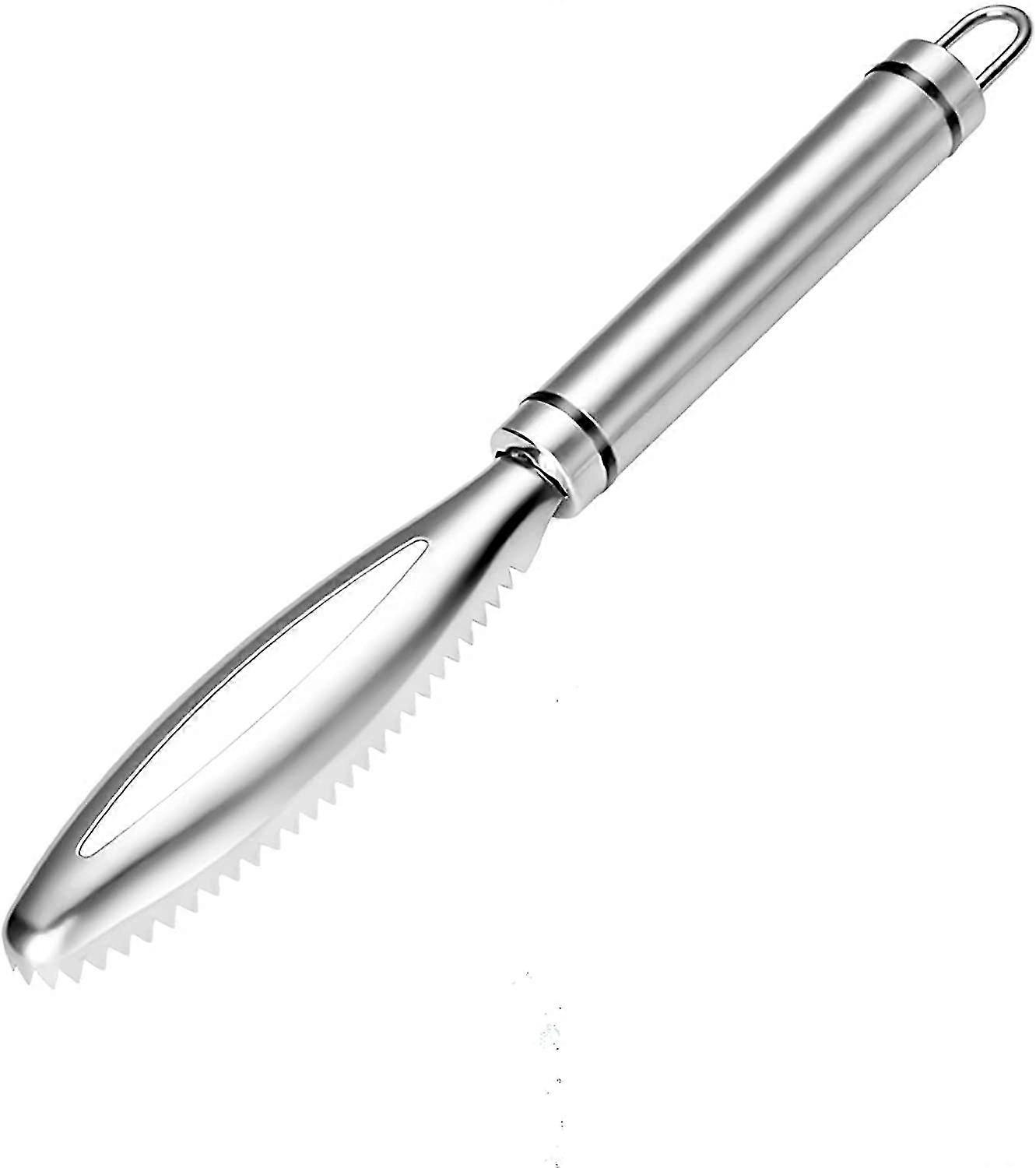 Fish Scale Scraper Stal nierdzewna z ząbkowanym szybkim odkamienianiem Skrobak do kamienia do narzędzia kuchennego