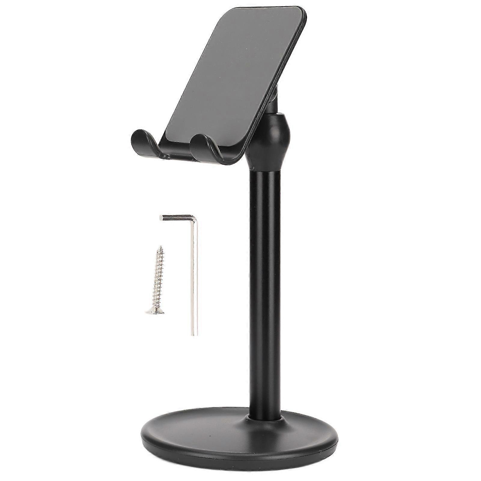 Aluminium Alloy Cell Phone Stand - Adjustable, User-Friendly Design (Black)
