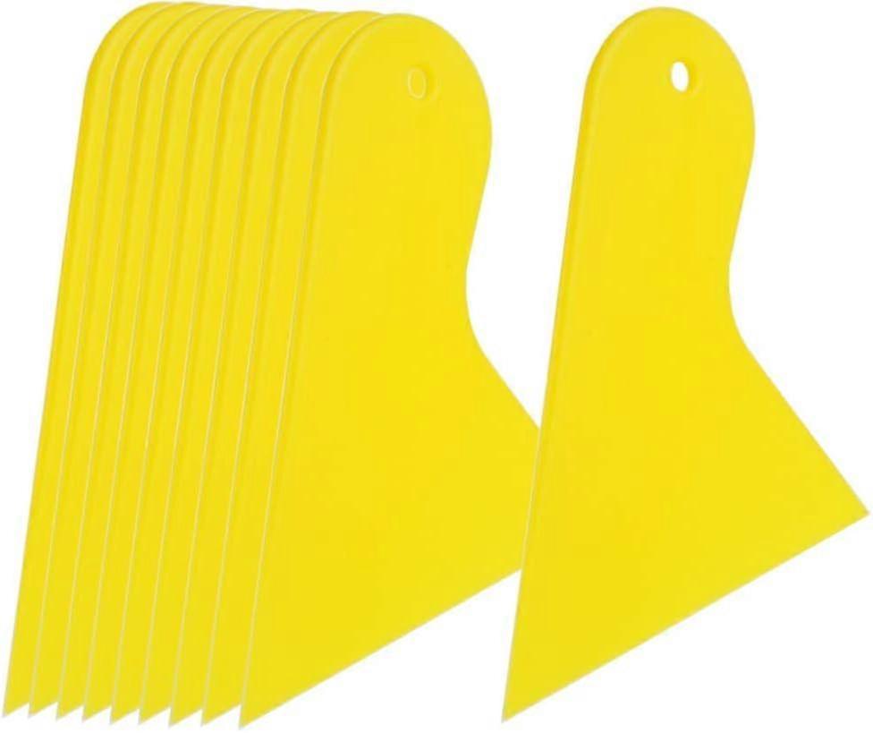 10Piece Plastic Scraper for Remove Decals Stickers, Plastic Spreader for Applying Fillers, Putties, Glazes, Caulks and Paint