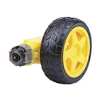 Set De 4 Ruedas De Plástico Con Motor DC 3-6V Dual Shaft – Relación 1:48, Para Coches Robot Y Proyectos DIY