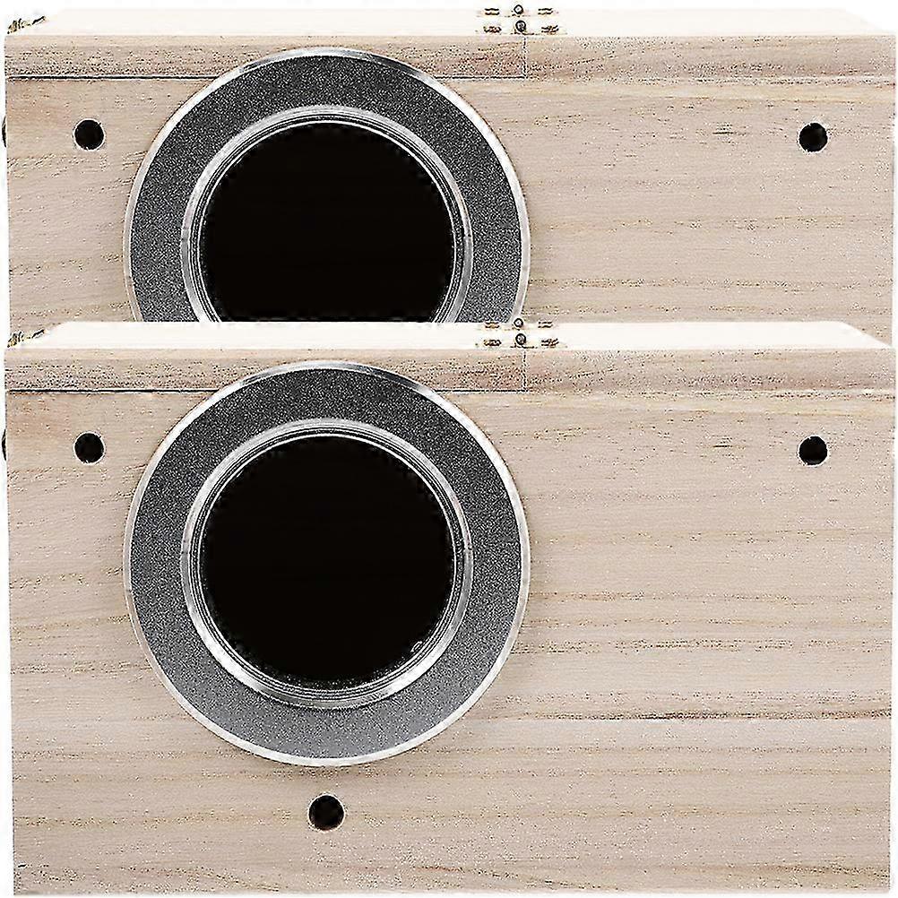 2pcs Wooden Bird's Nest Wooden Bird House Bird Nest Nesting Case Parakeet Nesting Box
