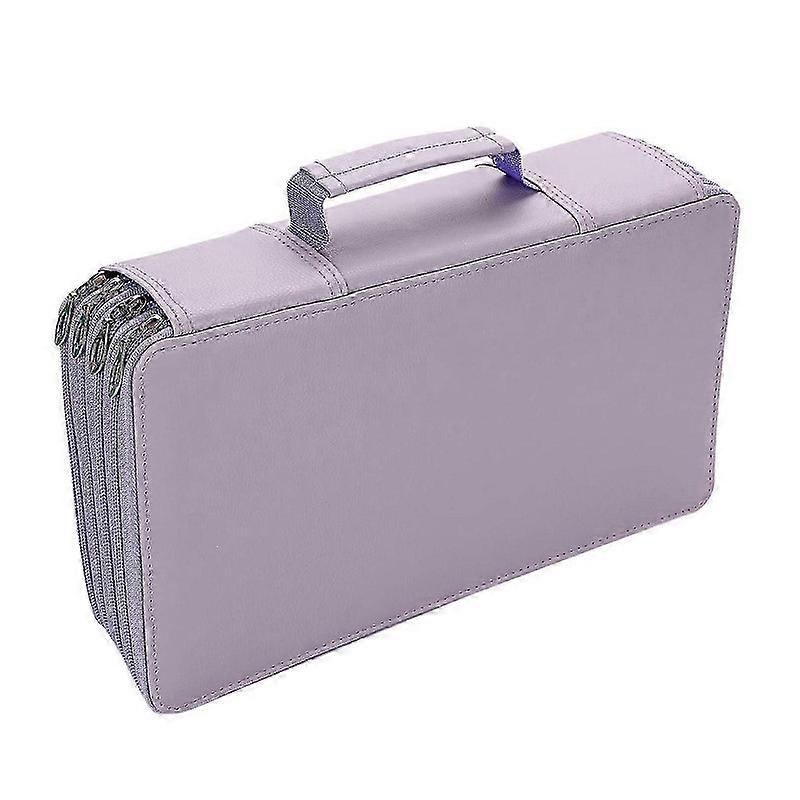 مقلمة الطلاب القلم التفاف للقلم رصاص سعة كبيرة حامل قلم رصاص حقيبة تخزين حقيبة القرطاسية منظم الأرجواني