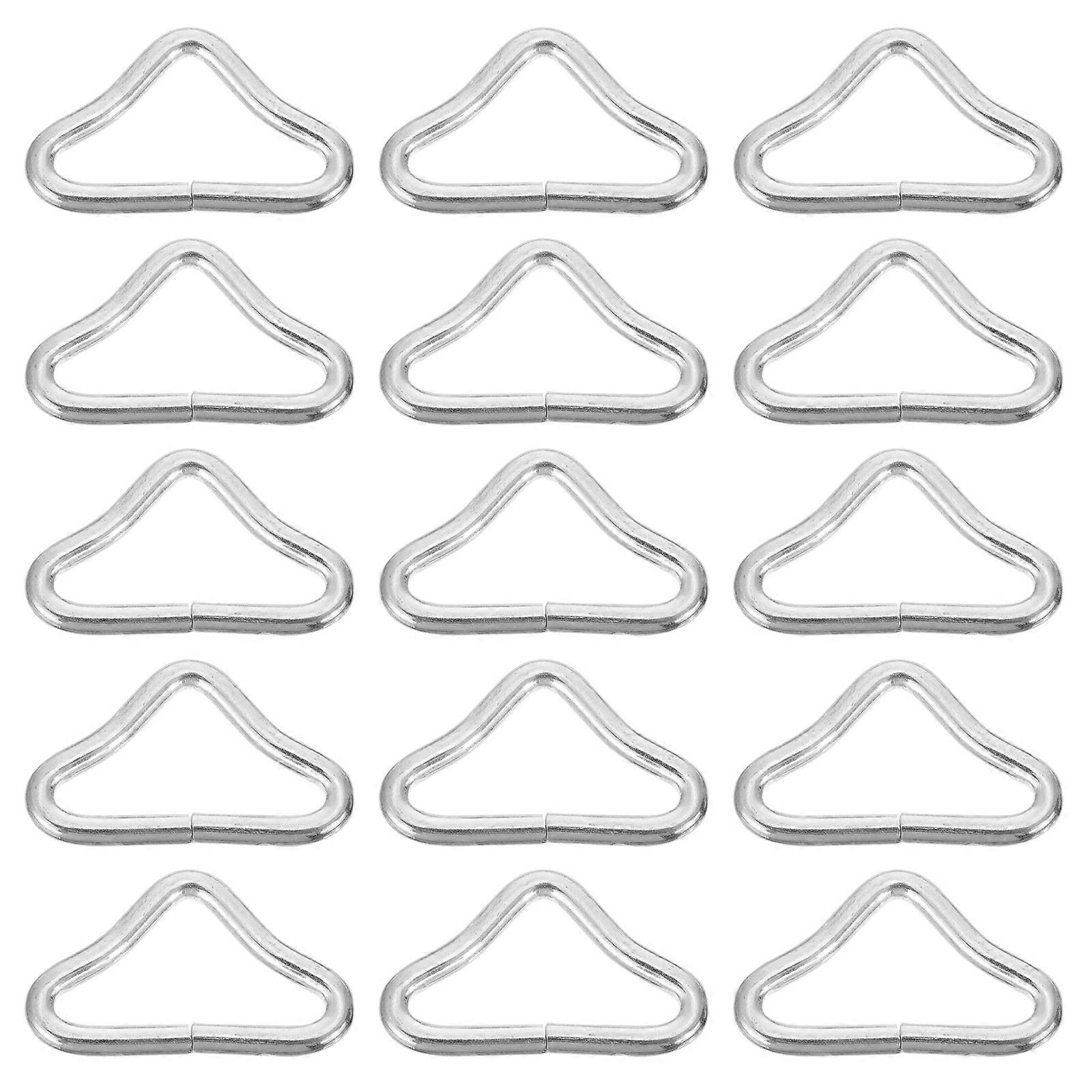 40 PCS Anillos para niños Anclajes de correa triangular Hebilla de bloqueo deslizante Hebilla de anillo triangular