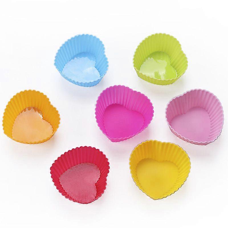 20pcs Silicone Cupcake Liners Reusable Silicone Baking Cups Nonstick Muffin Liners Random Color
