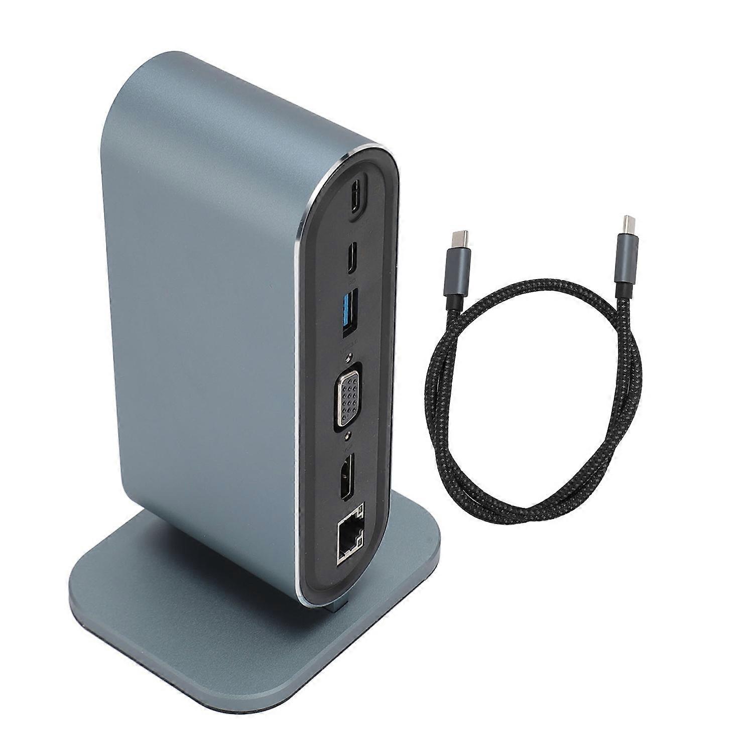Docking Station 4K HD Multimedia Interface VGA 15W‑87W PD3.0 USB 3.0 Gigabit Ethernet Memory Card St