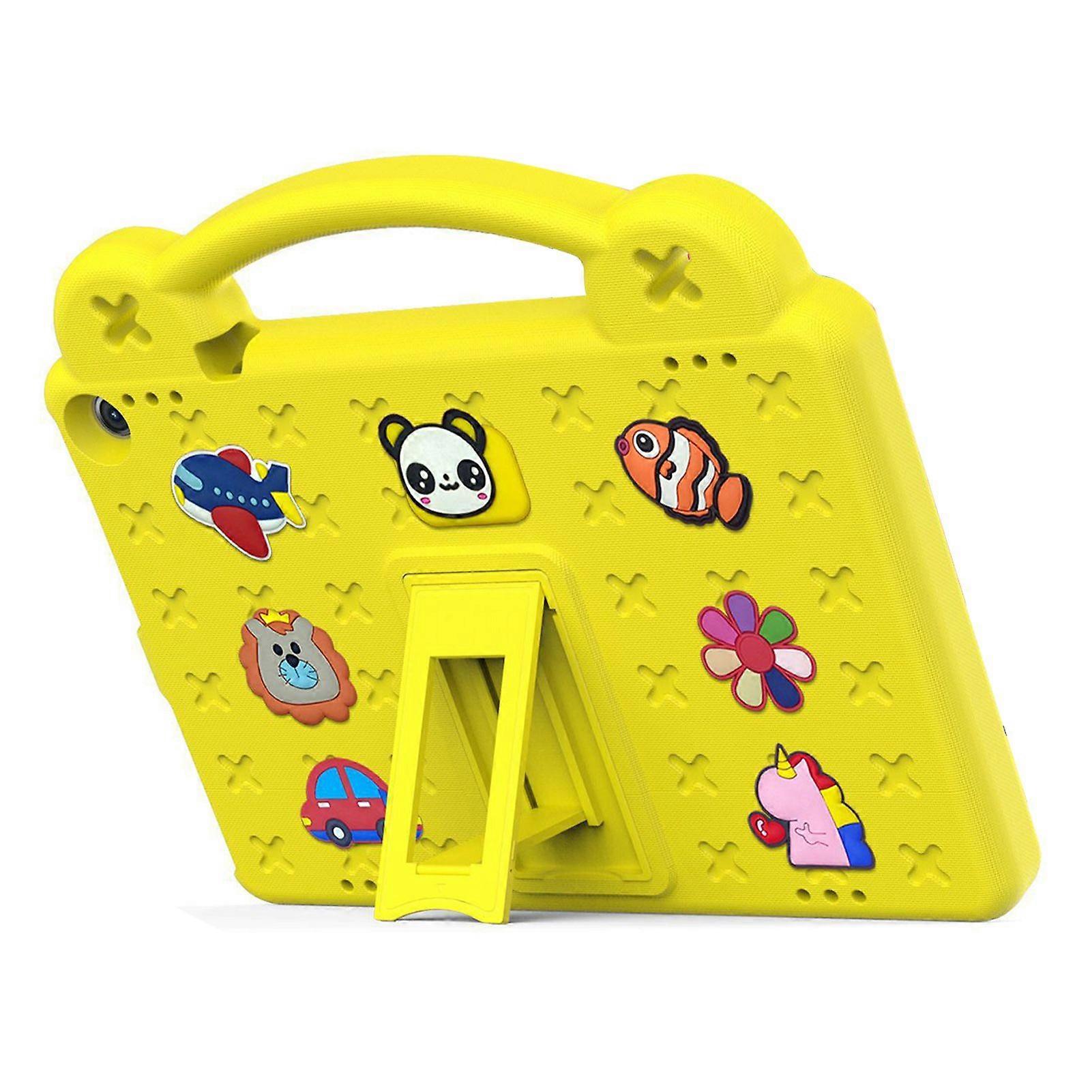 Cartoon EVA Tablet Protective Case with Handle Fall & Scratch Resistant Tablet Protector Shock-absorbing Safety Case for Fire-HD 10/10 Plus