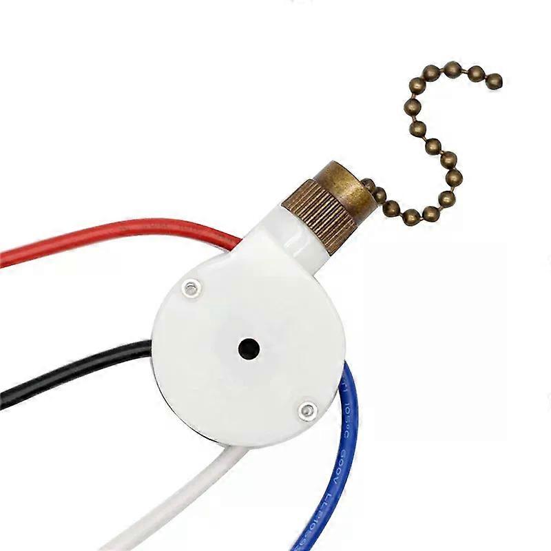 1PCS Ceiling Fan Lights Switch ZingEar ZE-208S E89885 3 Speed 4 Wire Fan Switch Pull Chain Fan Lights Switch Bronze