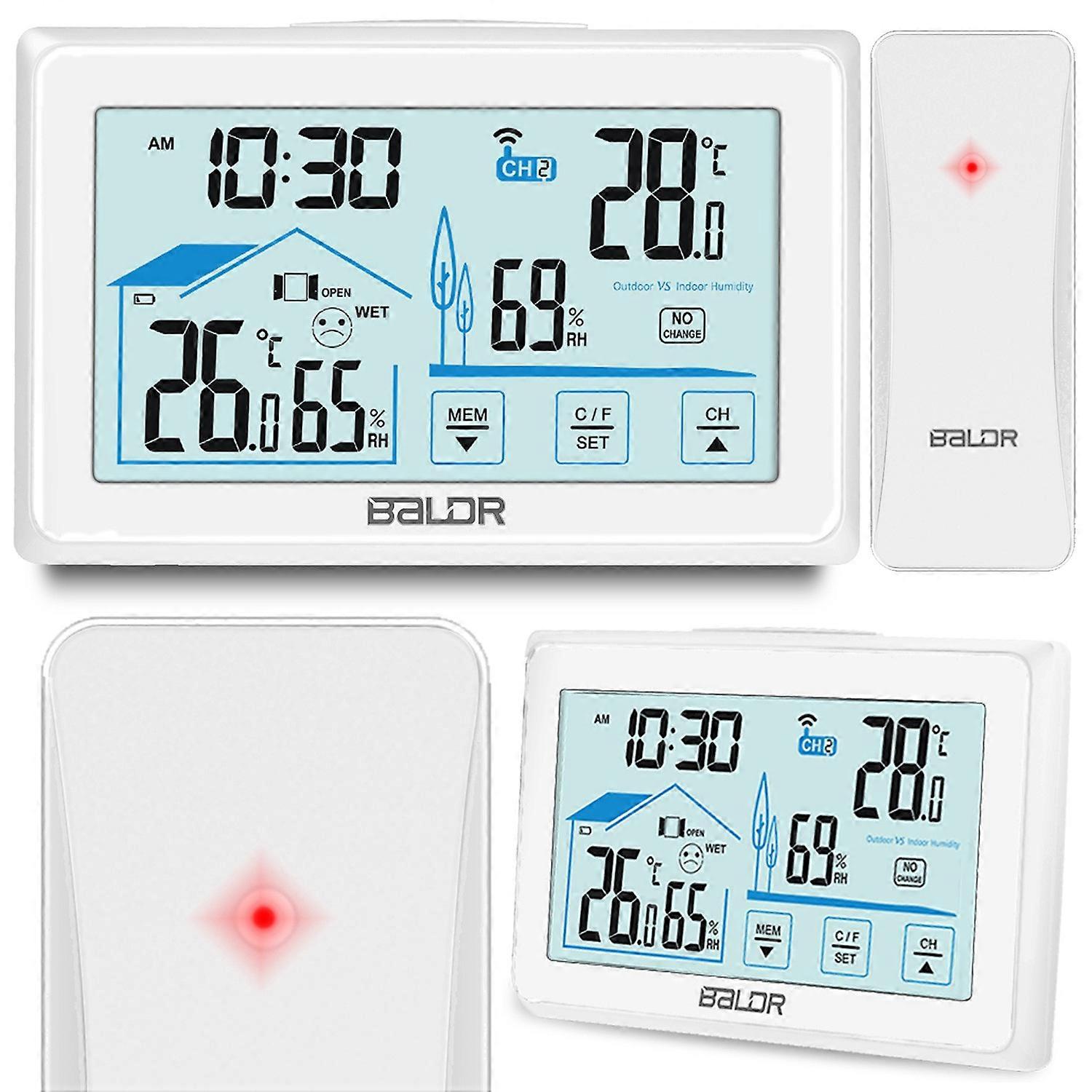 Wetterstation mit Display BD-910 weiß