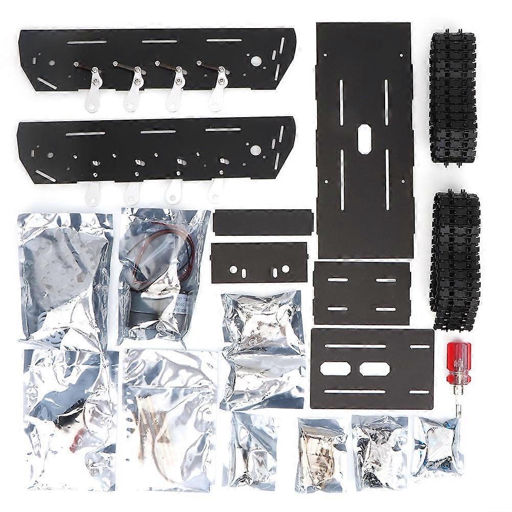 360rpm DIY Dual-drive Tank Robot Chassis Platform Crawler Toy Kit Accessory (Not Assembled)