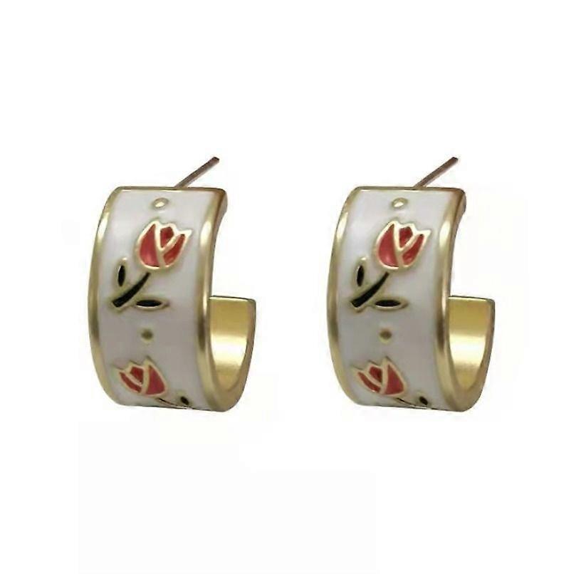 (Hvit)Tulip Blomst Øredobber