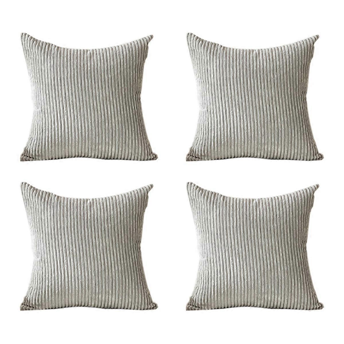 Set of 4 Soft Corduroy Modern Design, Mix and Match with Your Home Decor, Pillow Insert Not Include