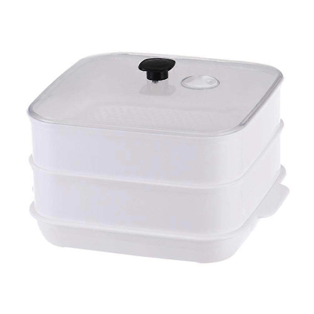 Food Steamer Double Layer Kitchen Steamer Microwave Steamer Kitchen Tool