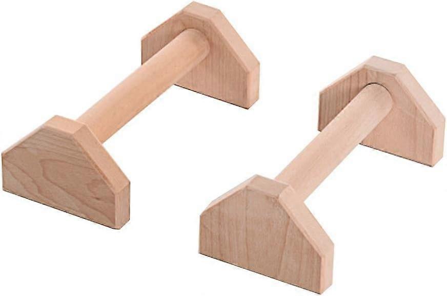 Joint-Friendly Beech Wood Wooden Parallettes, Versatile Body Weight Training Solid Pine Material Non-Slip Handles For Maximum Grip, Durable Handstand