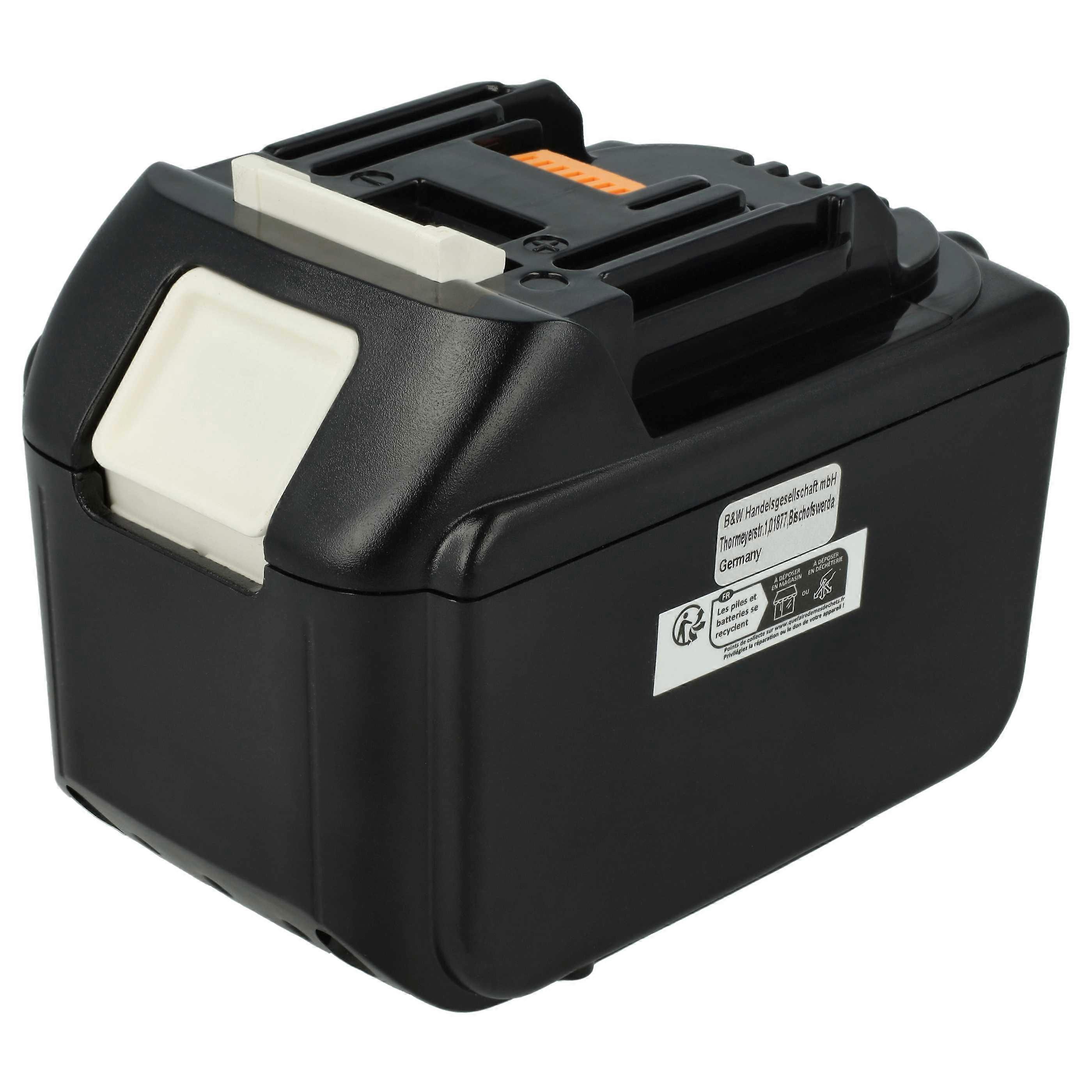Batteria vhbw compatibile con Makita DLS211, DLS211ZU, DLS600, DMR200, DLS111, DLS111PT2U, DLS111ZU, DML802, DMR110 Tool (9000 mAh, Li-Ion, 18 V)