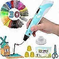 Smart 3D Printing Pen with LED Display, USB Charging, and 30 PLA Filament Colors