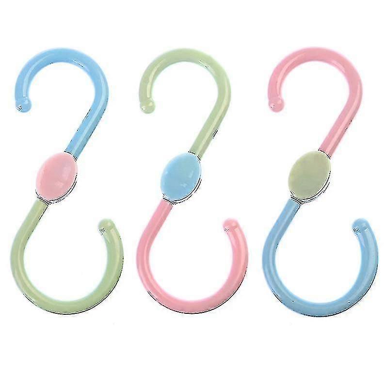 Exquisite 360-degree Rotatable S-shaped Double-head Hook, Plastic Bathroom And Kitchen Hook, Clothes Bag Hook