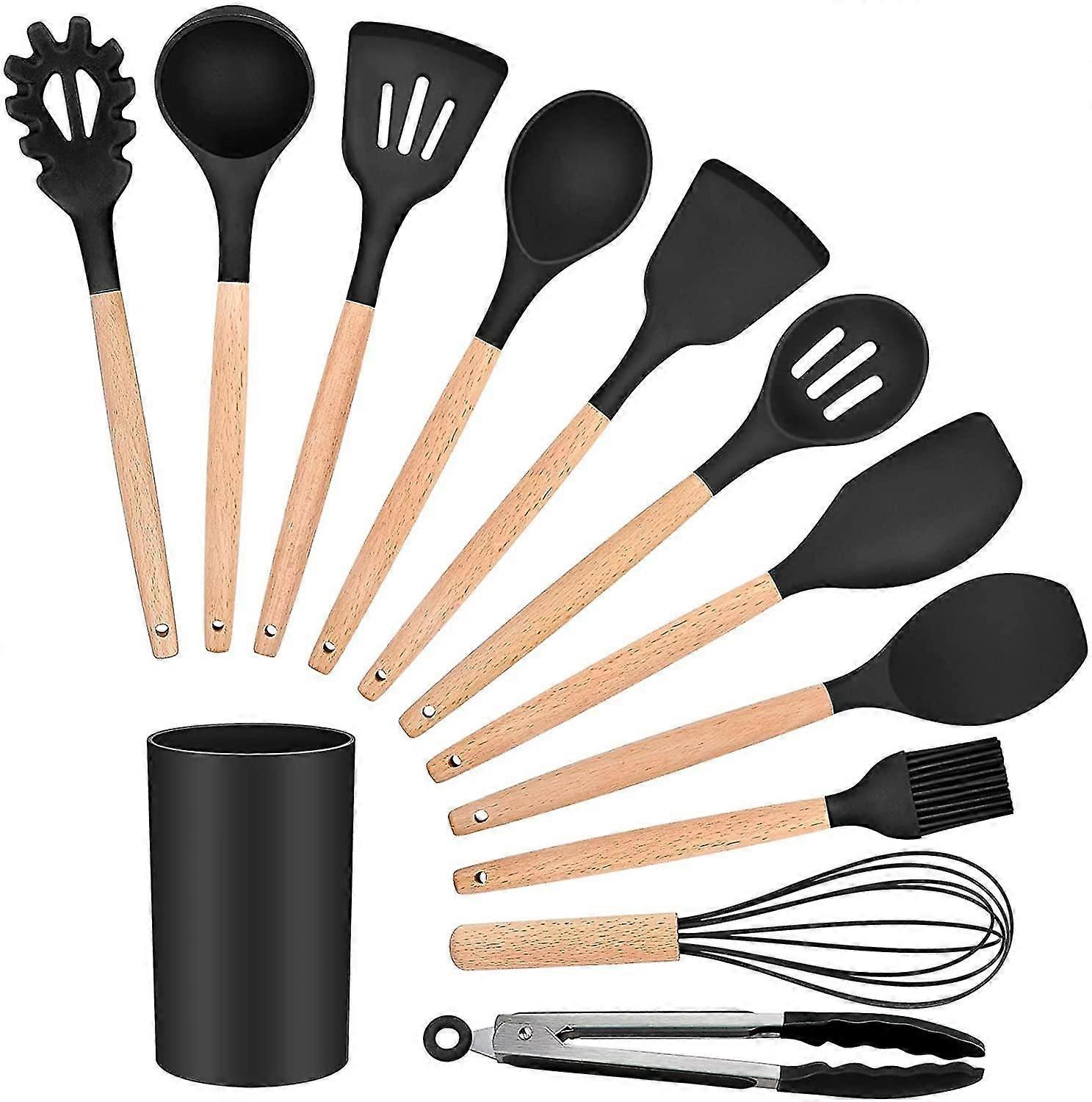 12 Piece Silicone Non-stick Kitchen Utensil With Holder