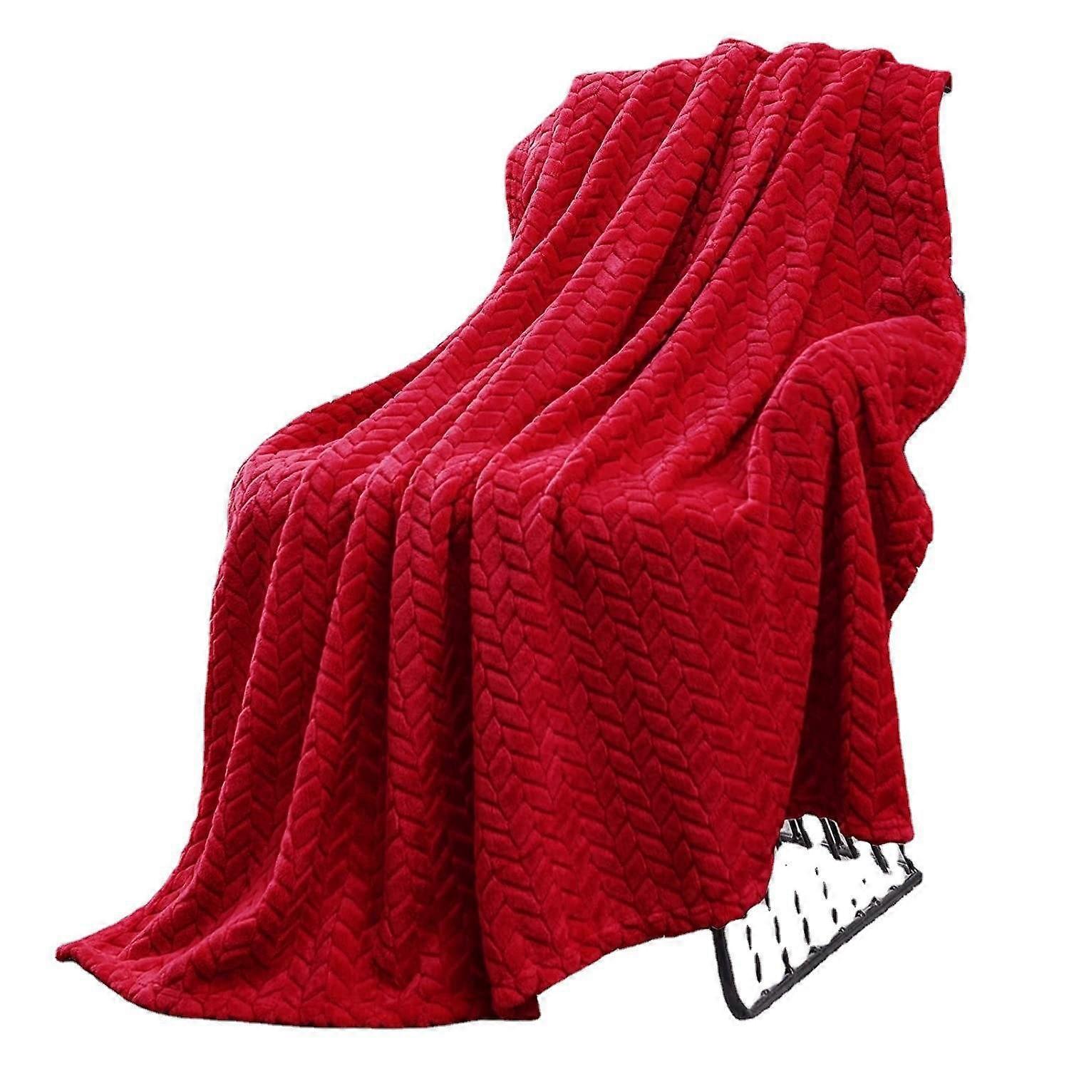 Coral Fleece Blanket Wheat Ear Pattern Blanket Air Conditioning Blanket Thick Nap Blanket Single Double Fleece Bed Sheet Thick Winter Warm Blanket